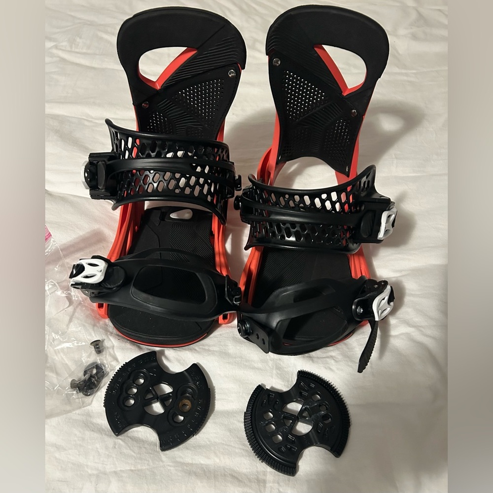 Burton Women’s Lexa Reflex Snowboard Bindings (2021) - Size L - Hot Coral/Black
